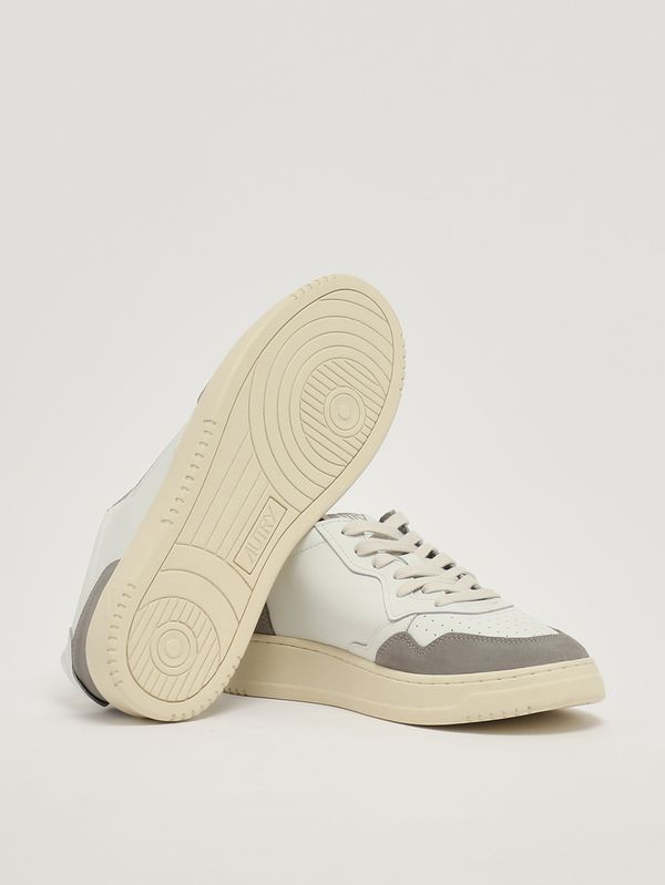 4. Baskets homme Medalist en cuir Blanc-Gris Autry aulmft01