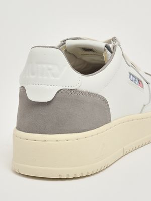 5. Baskets homme Medalist en cuir Blanc-Gris
