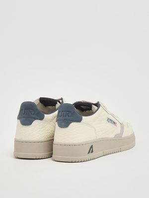 3. Zapatillas de hombre Medalist en piel y nobuk Blanco-Azul