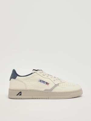 1. Zapatillas de hombre Medalist en piel y nobuk Blanco-Azul