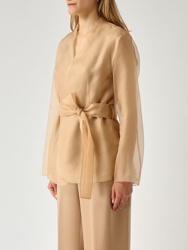 3. Elia women's silk organza jacket Gold Antonelli q3693