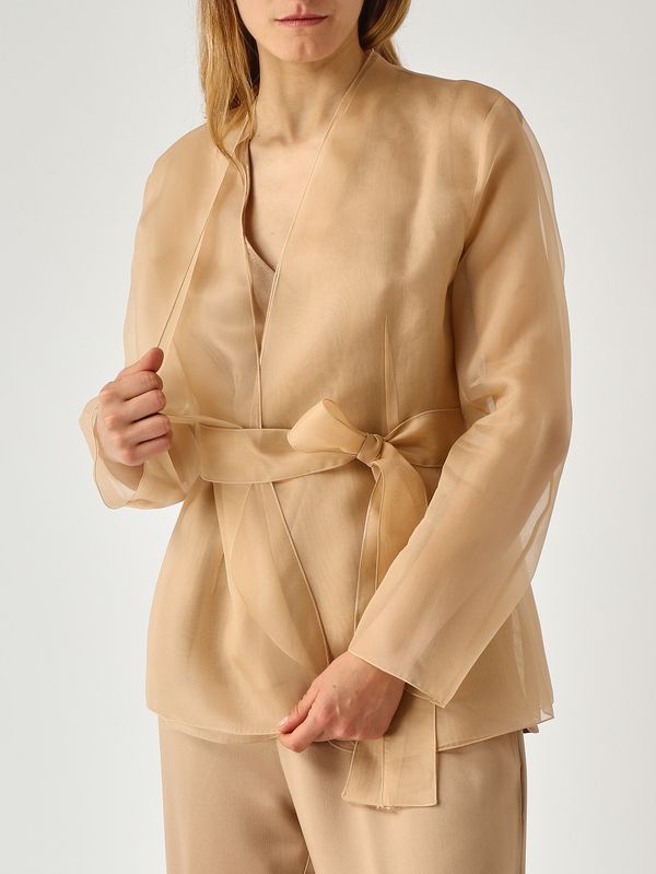 5. Elia women's silk organza jacket Gold Antonelli q3693