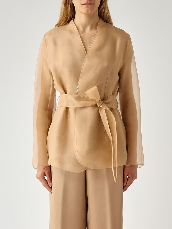 1. Elia women's silk organza jacket Gold Antonelli q3693