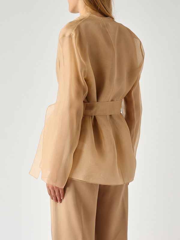4. Elia women's silk organza jacket Gold Antonelli q3693
