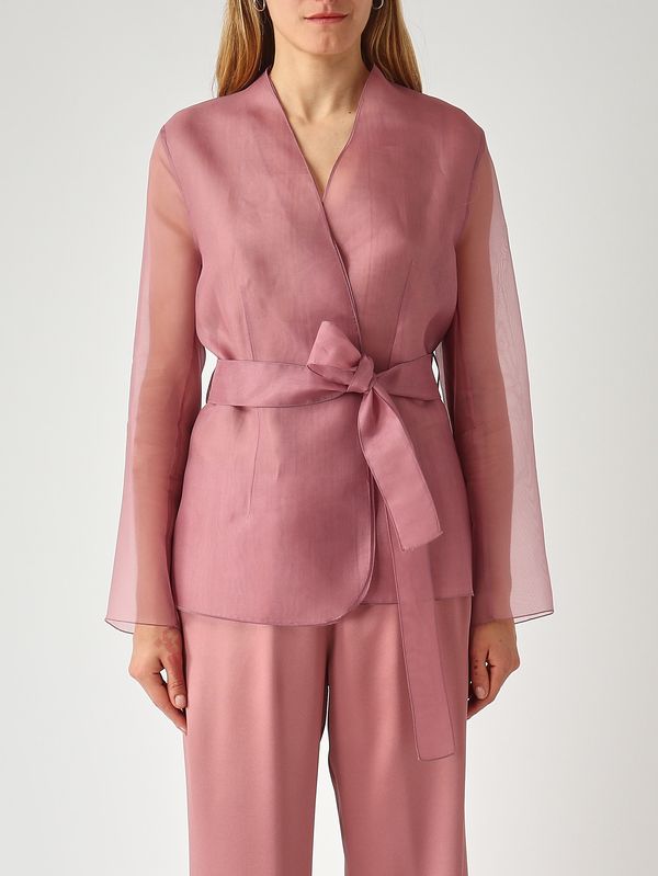 Giacca donna Elia in organza di seta Rosa Antico Antonelli