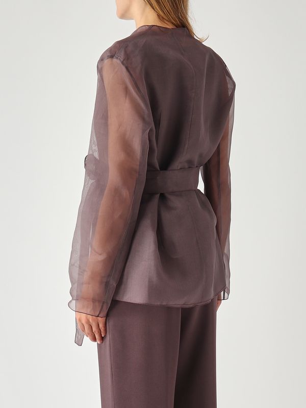 4. Elia women's silk organza jacket Plum Antonelli q3693