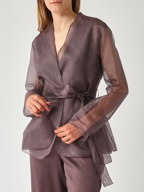 5. Elia women's silk organza jacket Plum Antonelli q3693