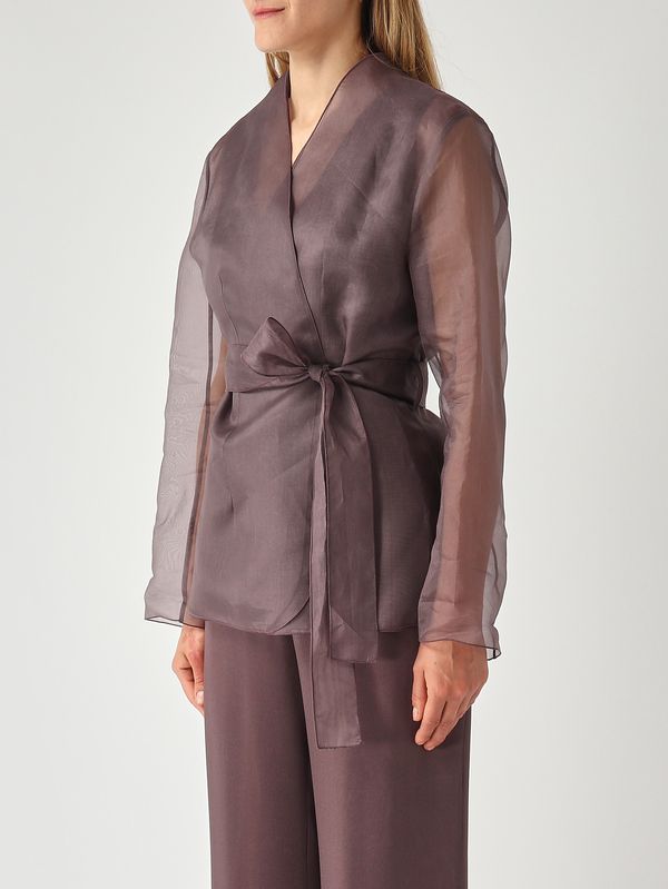 3. Elia women's silk organza jacket Plum Antonelli q3693