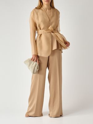 2. Elia women's silk organza jacket Gold