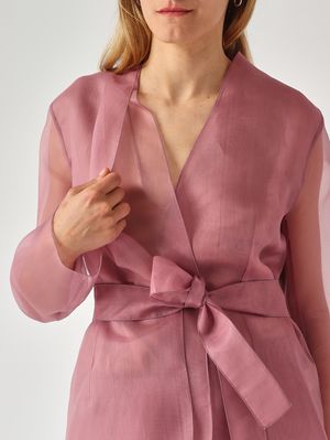 5. Elia women's silk organza jacket Antique Rose