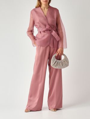 2. Elia women's silk organza jacket Antique Rose