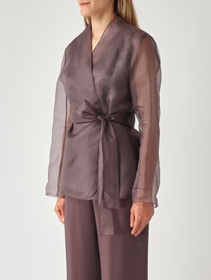 3. Elia women's silk organza jacket Plum