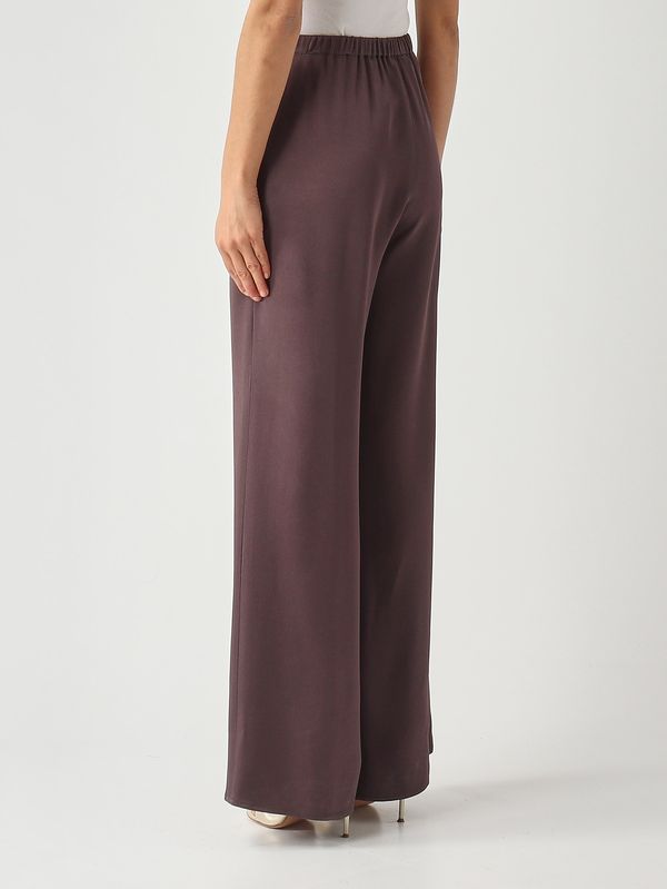 4. Pantalone donna Tiete in tessuto effetto raso Prugna Antonelli m8185q