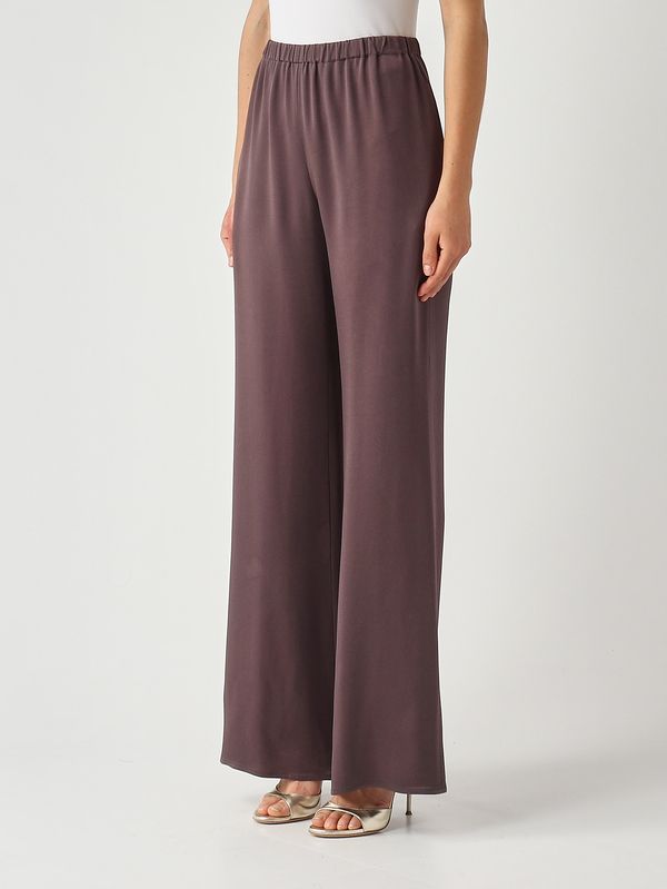 3. Pantalone donna Tiete in tessuto effetto raso Prugna Antonelli m8185q