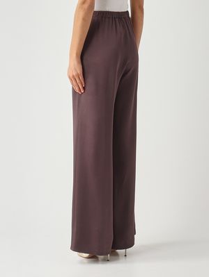 4. Pantalone donna Tiete in tessuto effetto raso Prugna