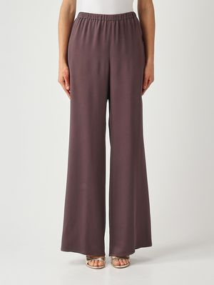 1. Pantalone donna Tiete in tessuto effetto raso Prugna