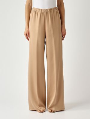 1. Damenhose Tiete aus satiniertem Stoff Gold
