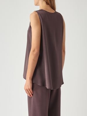 4. Top donna Angelica in misto seta Prugna