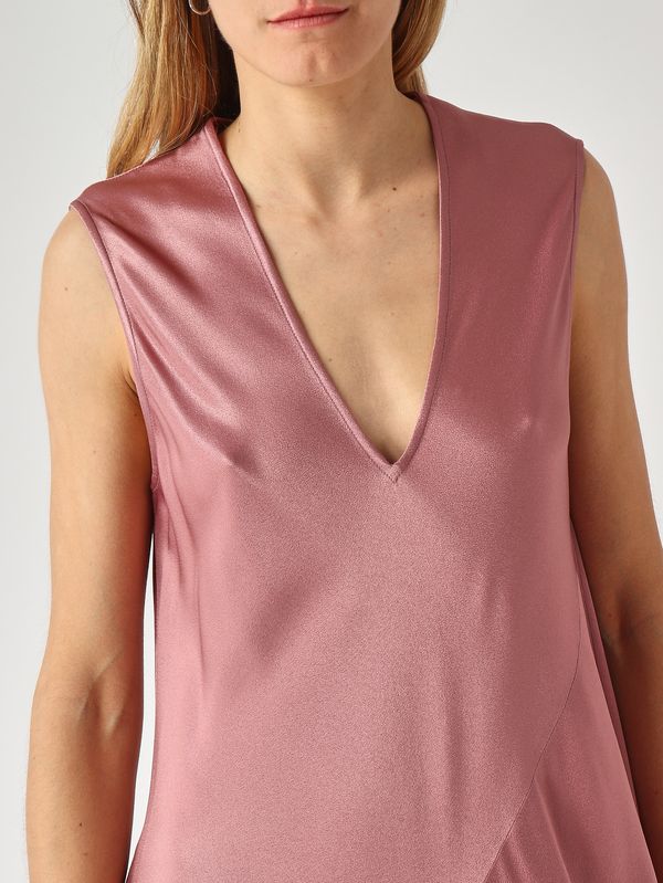 5. Robe Natasha en mélange de soie pour femme Rose antique Antonelli q6593