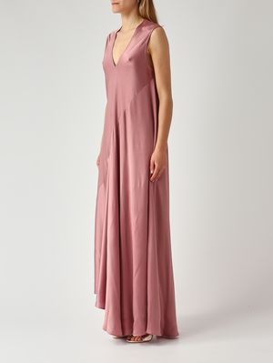 3. Robe Natasha en mélange de soie pour femme Rose antique