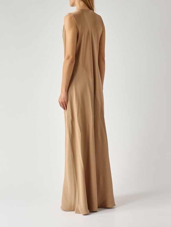 4. Damenkleid Mandi aus satiniertem Stoff Gold Antonelli q6842