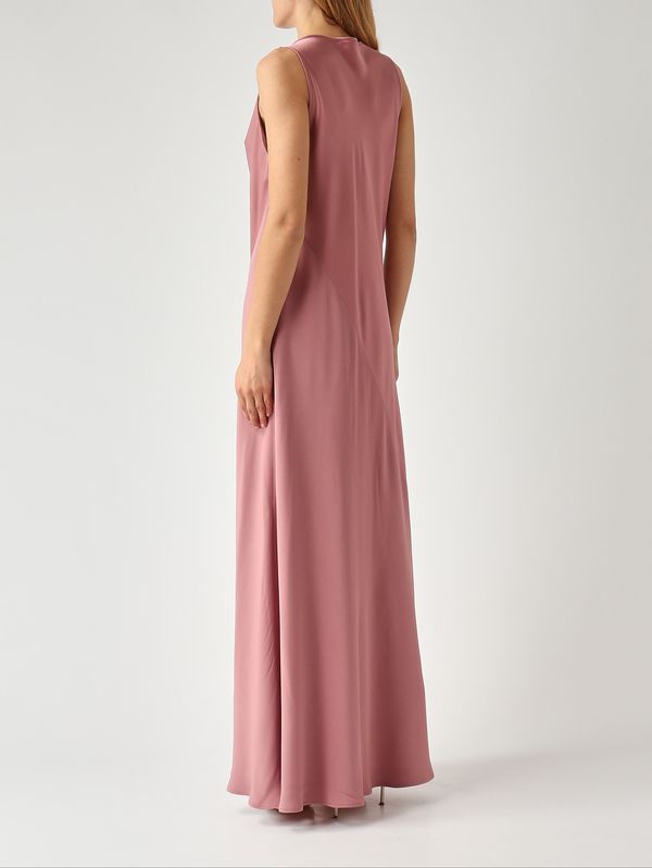 4. Damenkleid Mandi aus satiniertem Stoff Antikrosa Antonelli q6842