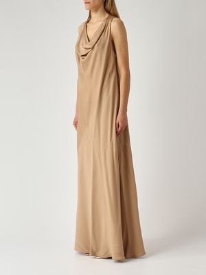 3. Damenkleid Mandi aus satiniertem Stoff Gold