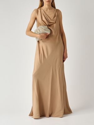 2. Damenkleid Mandi aus satiniertem Stoff Gold