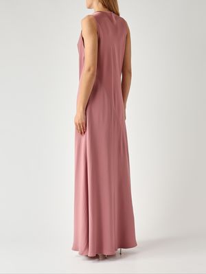 4. Damenkleid Mandi aus satiniertem Stoff Antikrosa
