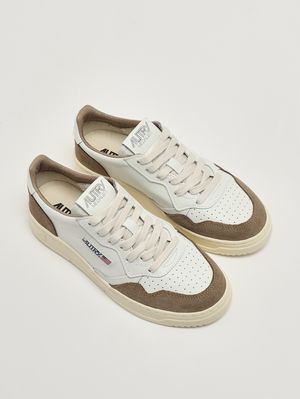2. Zapatillas de mujer Medalist de piel Blanco-Antílope