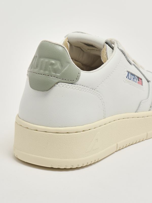 5. Zapatillas de mujer Medalist de piel Blanco-Verde Autry aulwll11