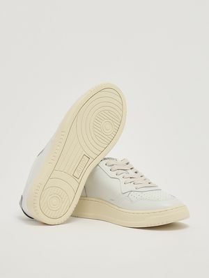 4. Zapatillas de mujer Medalist de piel Blanco-Verde