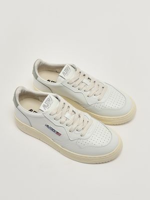 2. Zapatillas de mujer Medalist de piel Blanco-Verde