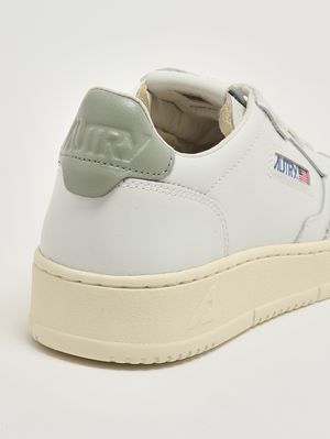 5. Zapatillas de mujer Medalist de piel Blanco-Verde
