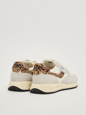 3. Zapatillas de mujer Reelwind en piel y nailon Blanco-Leopardo