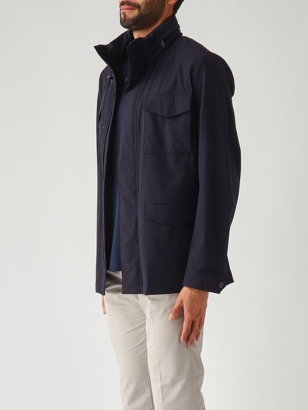 3. Veste homme Travel en nylon stretch Bleu marine Fay nam1952021svuw