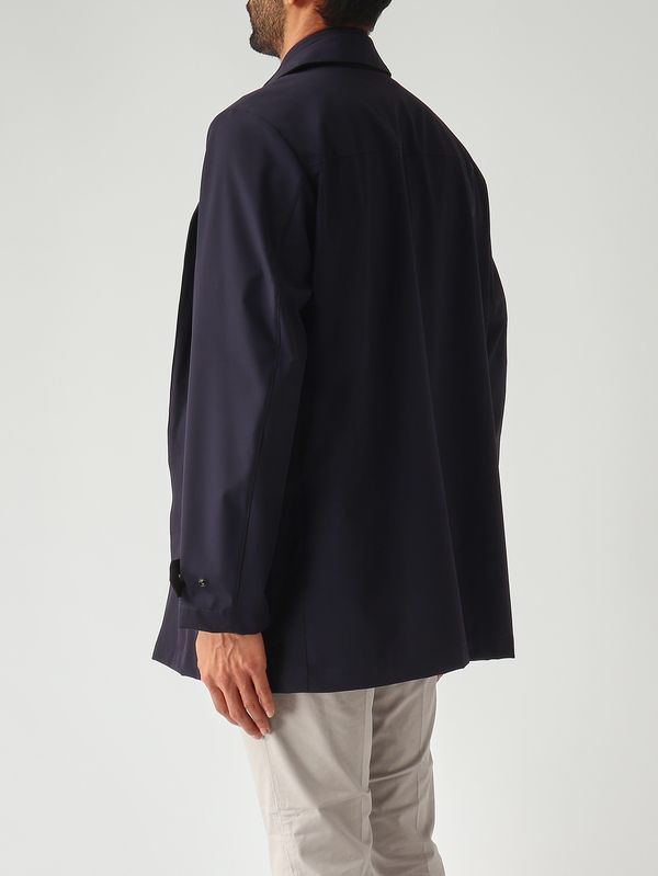 4. Herrenmantel Travel Morning aus Stretch-Nylon Marineblau Fay nam6152005svuw