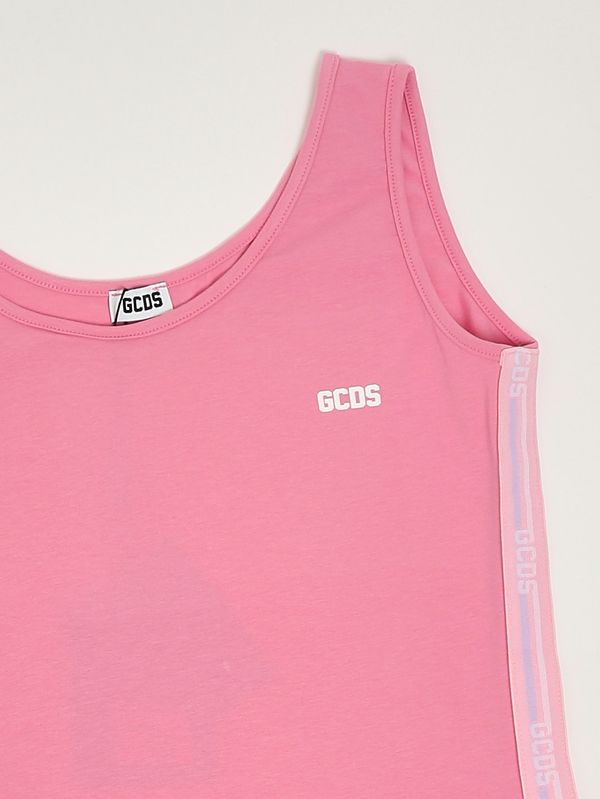 3. Vestido de niña de algodón elástico. Rosa GCDS c1gjqb559j336