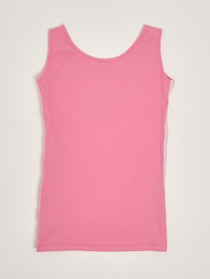 2. Vestido de niña de algodón elástico. Rosa