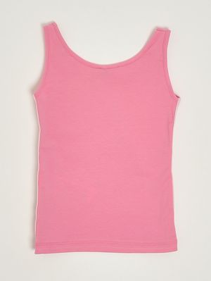 3. Vestido de niña de algodón elástico. Rosa