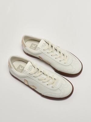 2. Damen-Sneaker Volley aus Leder Butter-Gold