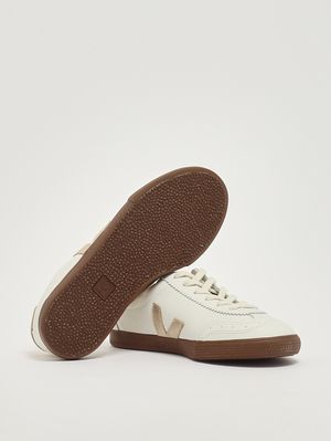4. Damen-Sneaker Volley aus Leder Butter-Gold
