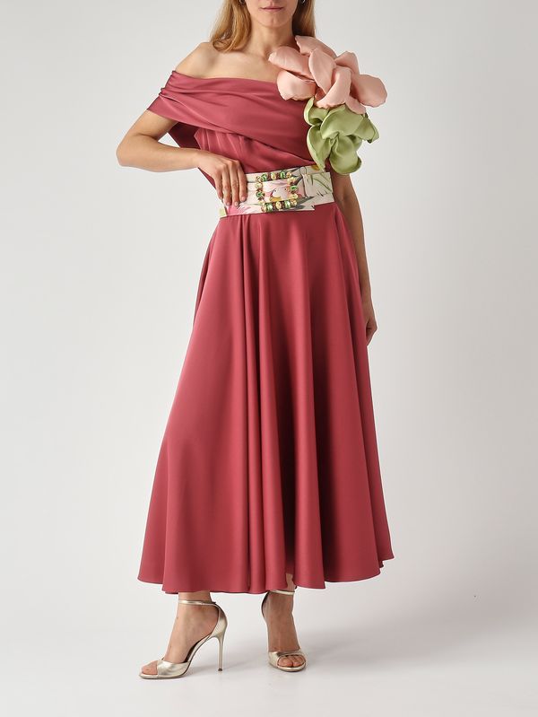 3. Robe pour femme en tissu effet satiné. Amarante Giada Curti gcr26a490