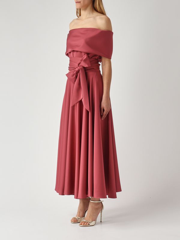 4. Robe pour femme en tissu effet satiné. Amarante Giada Curti gcr26a490