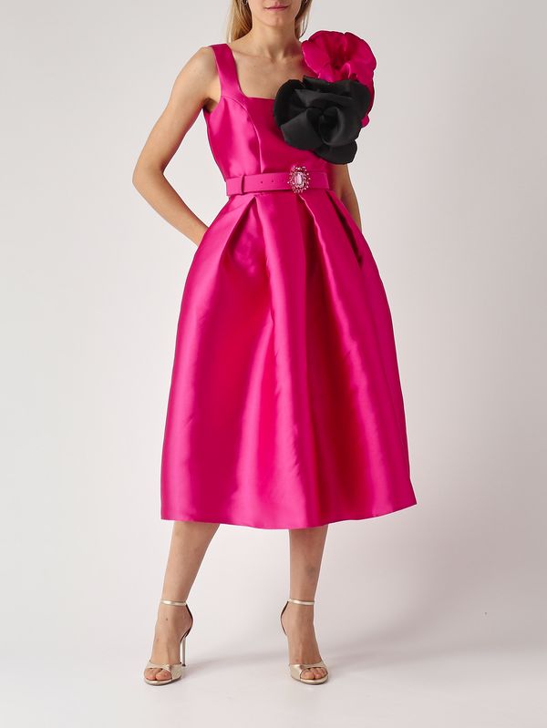 2. Damenkleid aus Mikado-Stoff Fuchsia Giada Curti gcr26a400