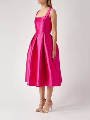 3. Damenkleid aus Mikado-Stoff Fuchsia