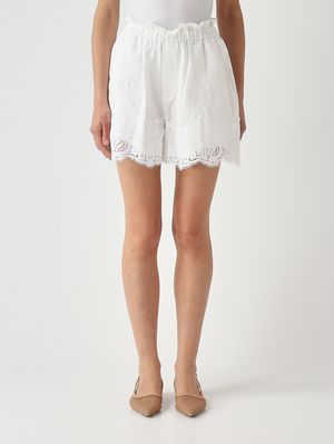 1. Pantaloncino donna in lino Bianco Ottico