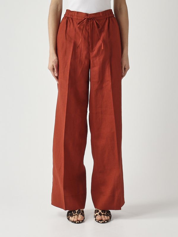 1. Pantalone donna in lino Marrone Twinset 261tt2302