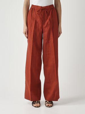 1. Pantalone donna in lino Marrone
