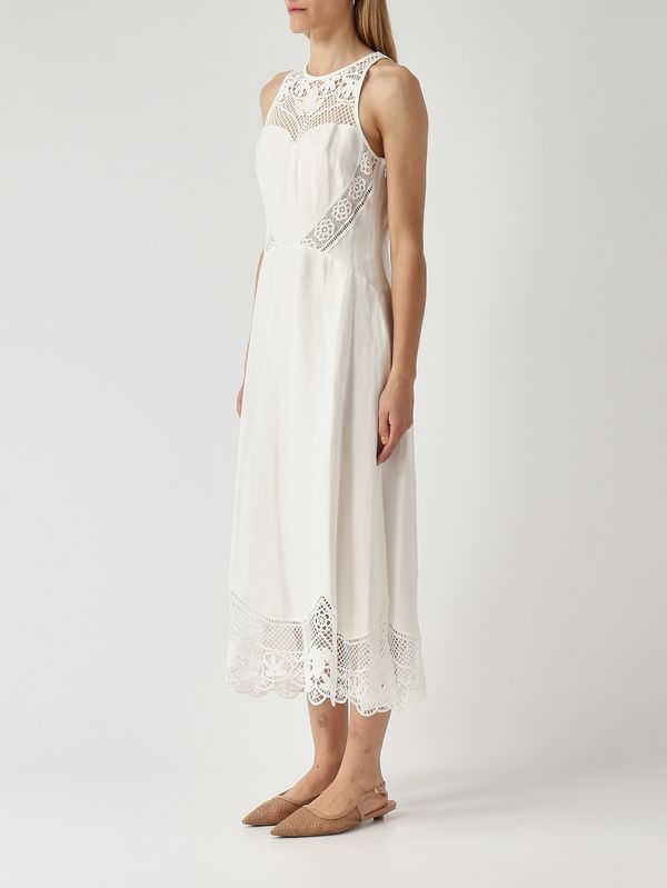 3. Women's viscose and linen dress White Twinset 261tt2241